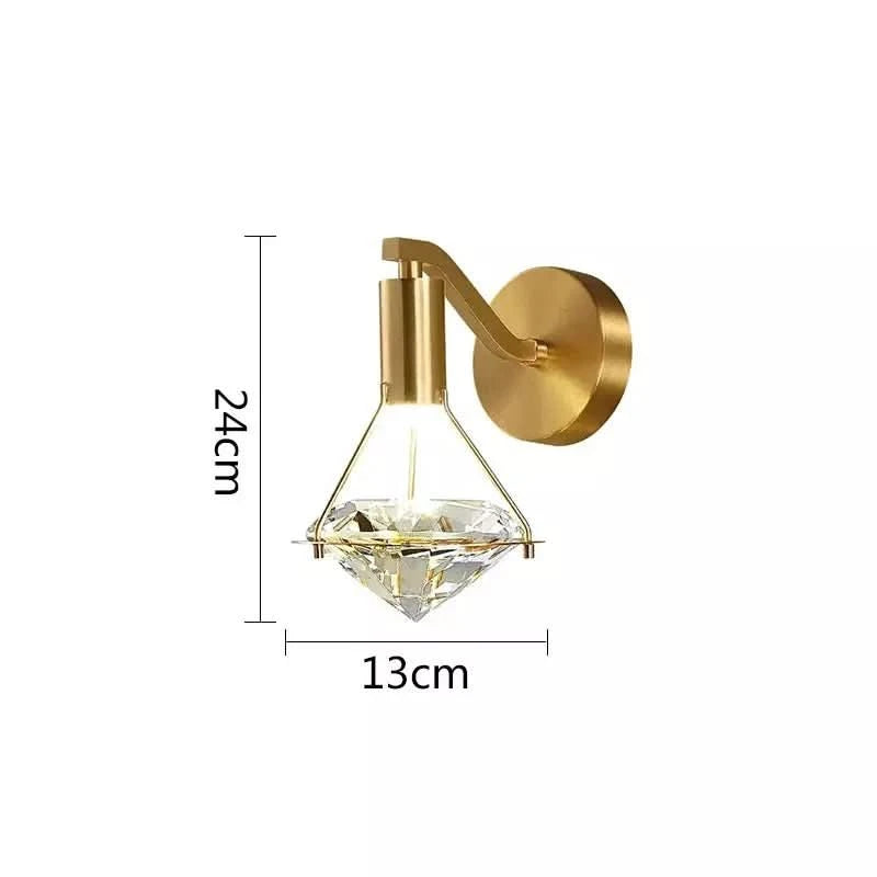 Applique Murale Tête de Lit Diamant | Reflet Précieux - Designix Applique Murale Diamant Blanc Chaud