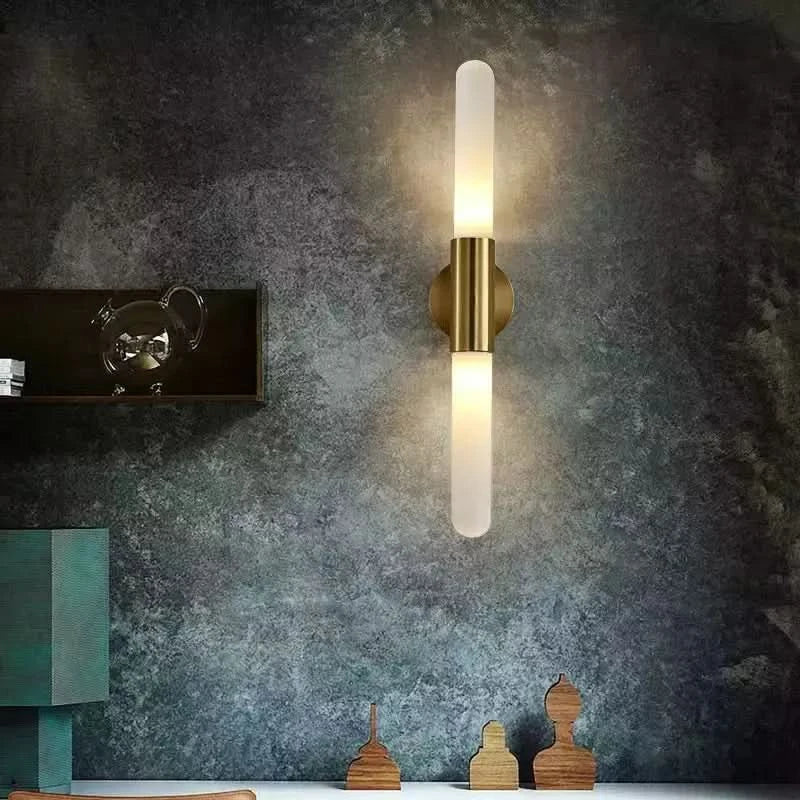Applique Murale Verticale Design | Éclat Zen - Designix Applique Murale Bronze Blanc Chaud