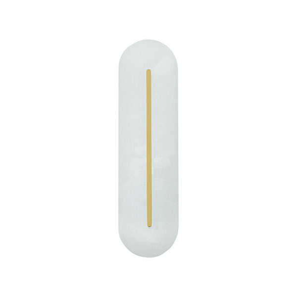 Applique Murale ZAMBELIS 14W Dimmable DESIGN Albatre Blanc et Laiton 2546