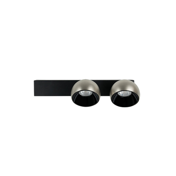 Applique Murale ZAMBELIS 25W Dimmable DESIGN Noir Sable et Nickel Brosse 25343