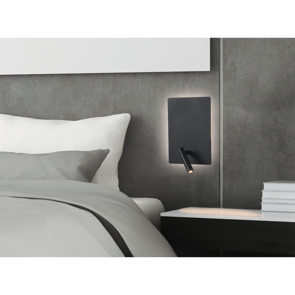 Applique ZAMBELIS 8W DESIGN Noir Mat H41