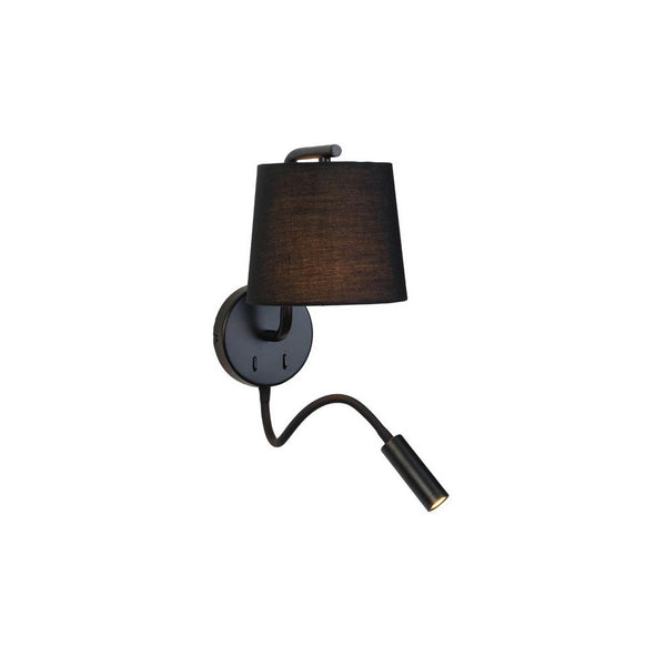 Applique ZAMBELIS E27 DESIGN Noir Mat Sans Source H57