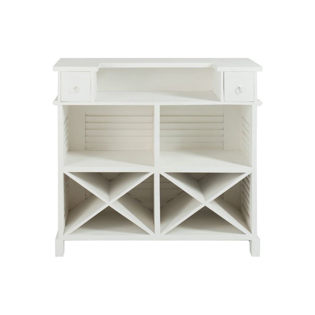Armoire Bar Bois Blanc Rectangulaire | Feni - Designix Armoire