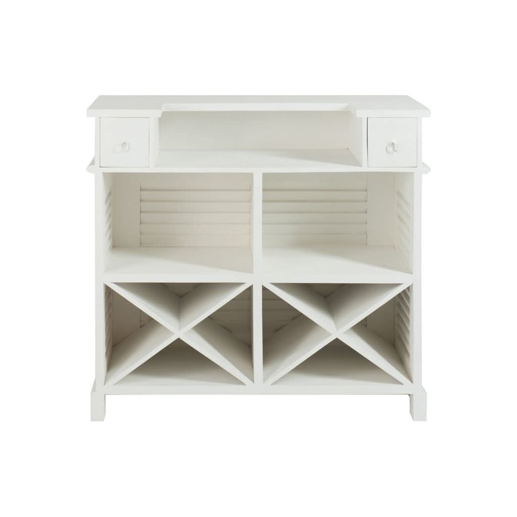 Armoire Bar Bois Blanc Rectangulaire | Feni - Designix Armoire
