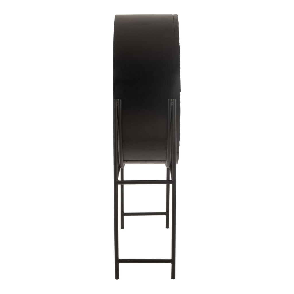 Armoire Bar Bois Recyclé Noir | Beni - Designix Armoire