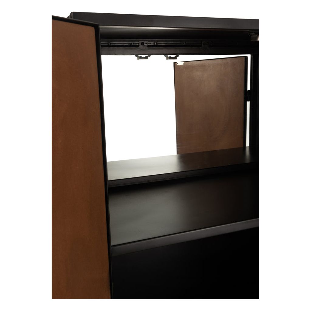 Armoire Bar Fer Bois Mangue | Anil - Designix Armoire