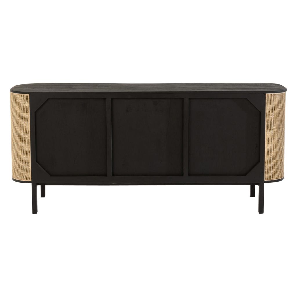 Armoire Bois Exotique Rotin Noir | Tino - Designix Armoire