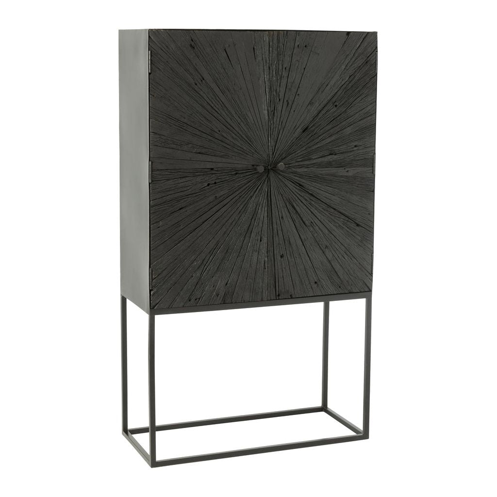 Armoire Bois Fer Noir Moderne | Yano - Designix Armoire