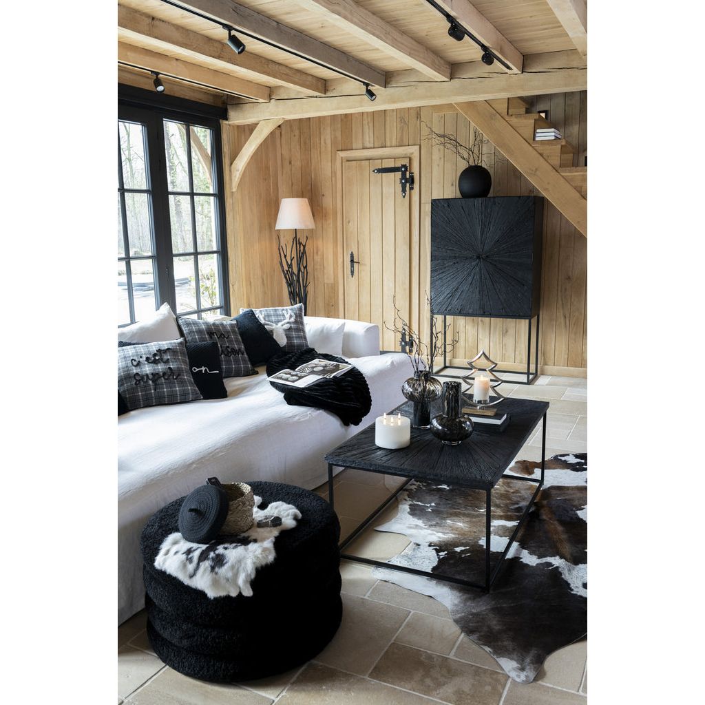 Armoire Bois Fer Noir Moderne | Yano - Designix Armoire