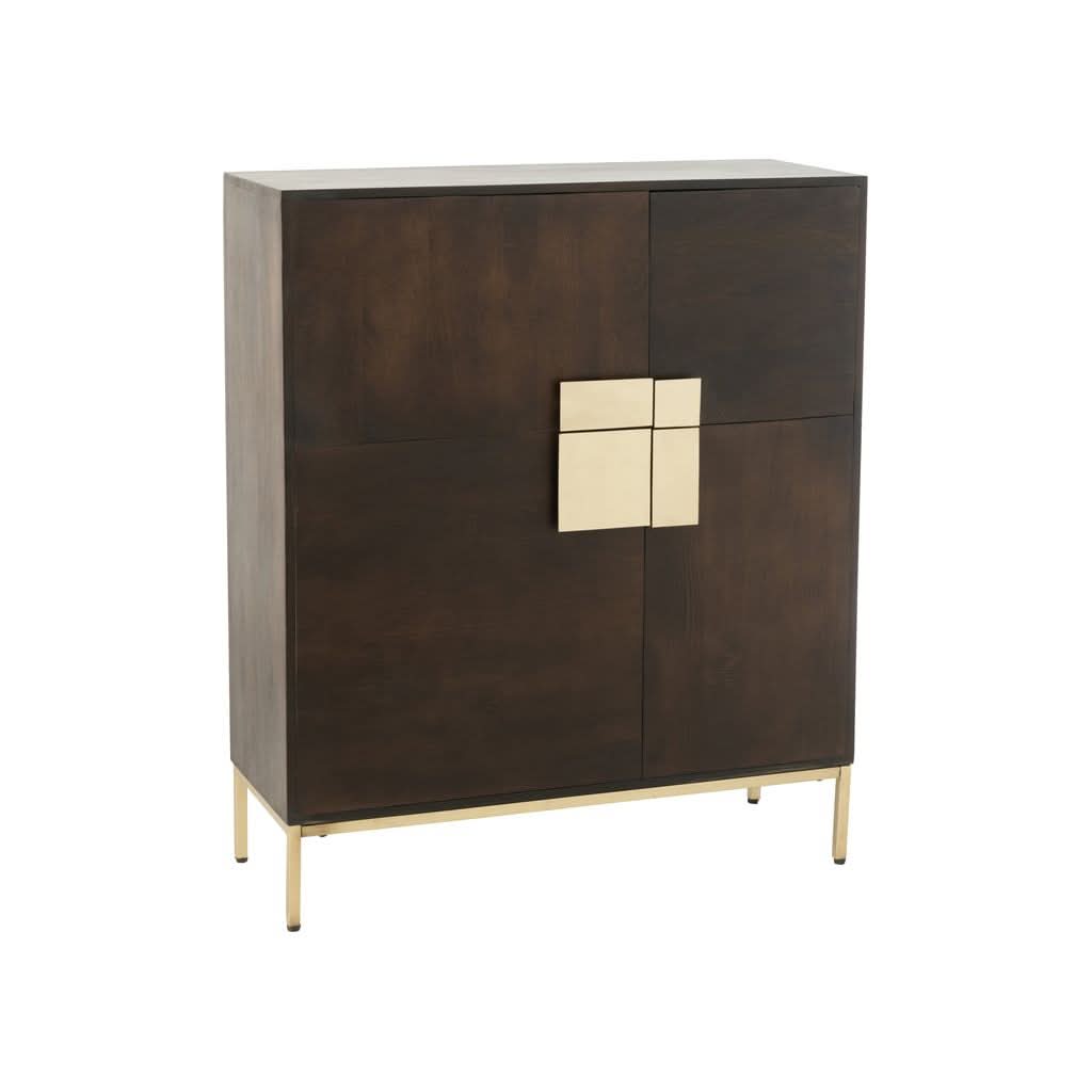 Armoire Bois Manguier Fer Marron | Aero - Designix Armoire