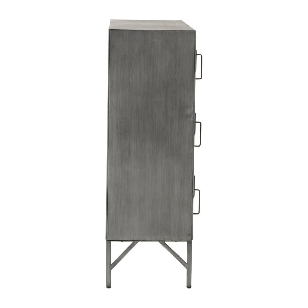 Armoire Métallique Argentée 9 Portes | Ayla - Designix Armoire