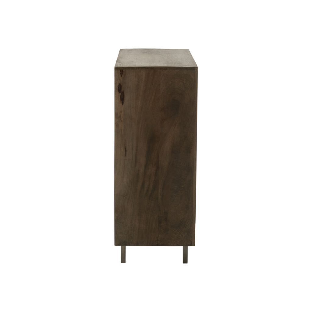 Armoire Métallique Bois Marron/Gris | Ciro - Designix Armoire