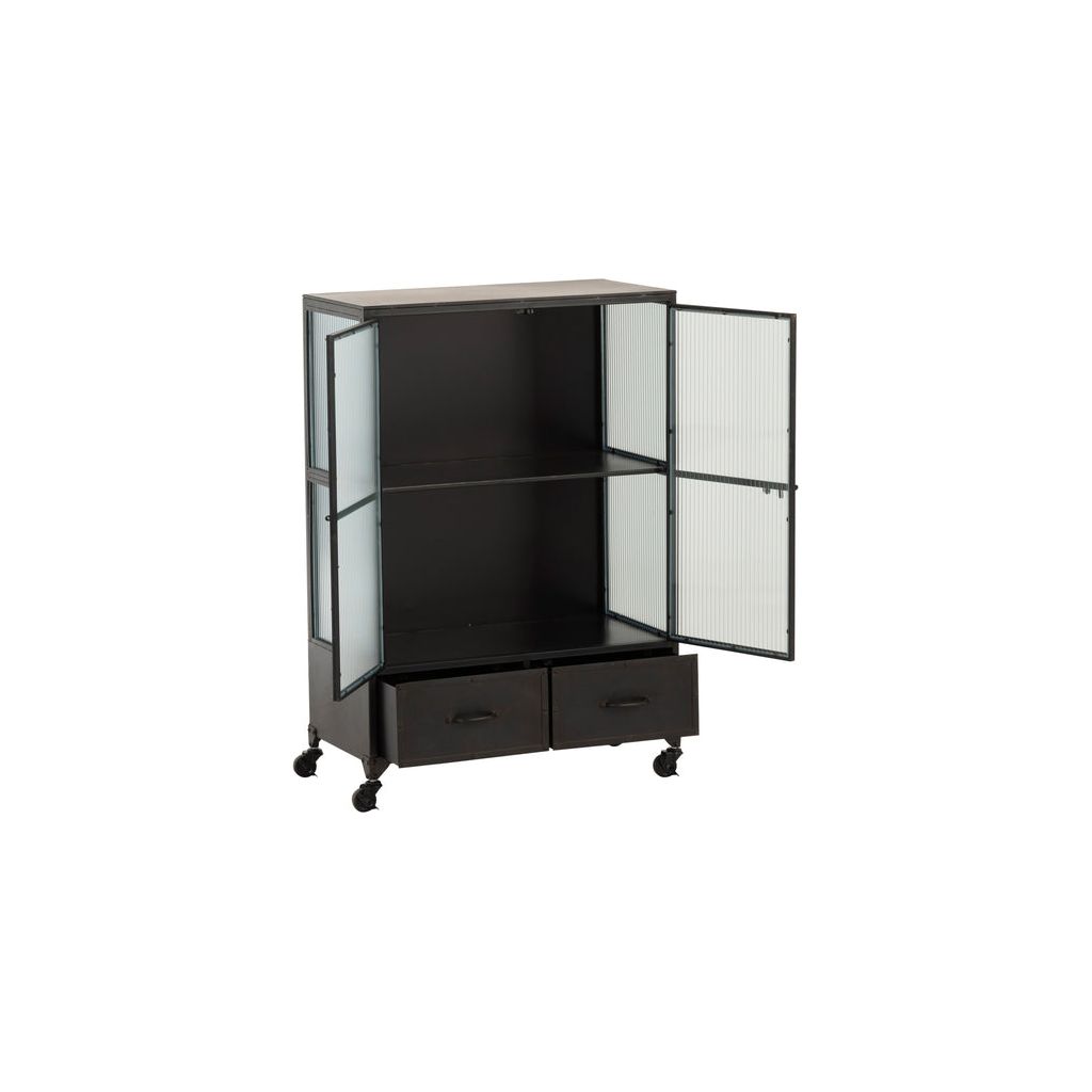 Armoire Métallique Noir 3 Portes | Dena - Designix Armoire