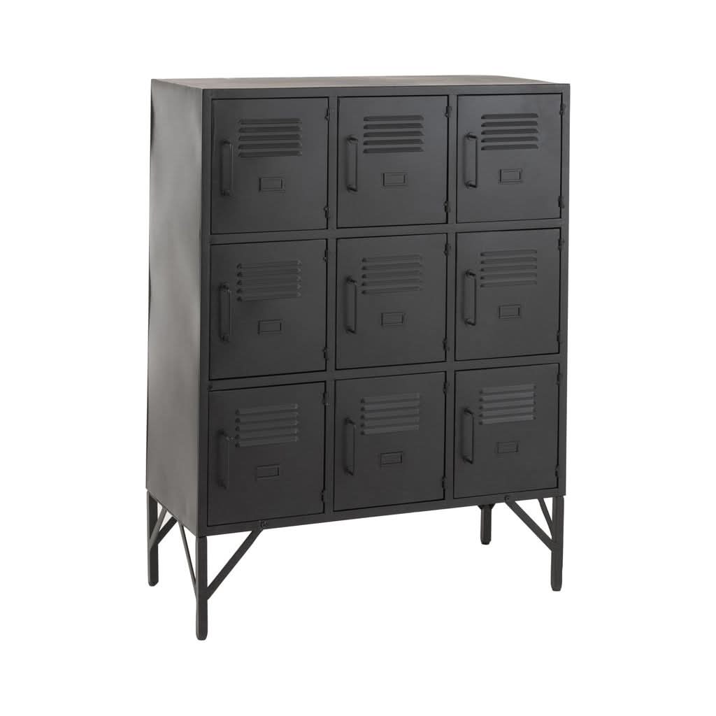 Armoire Métallique Noir 9 Portes | Eyla - Designix Armoire