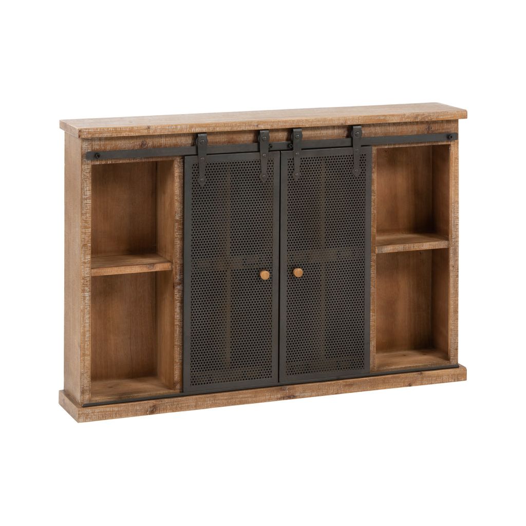 Armoire Murale Compartiments Bois Métal | Garo - Designix Armoire