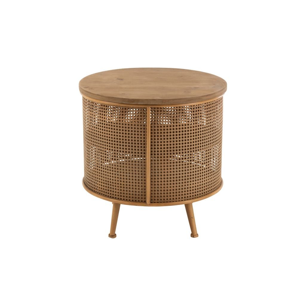 Armoire Ronde Métal Bois Marron | Jilo - Designix Armoire