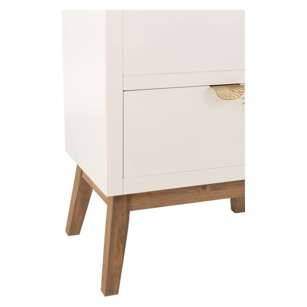 Armoire Tiroirs Bois Blanc Naturel | Nyla - Designix Armoire