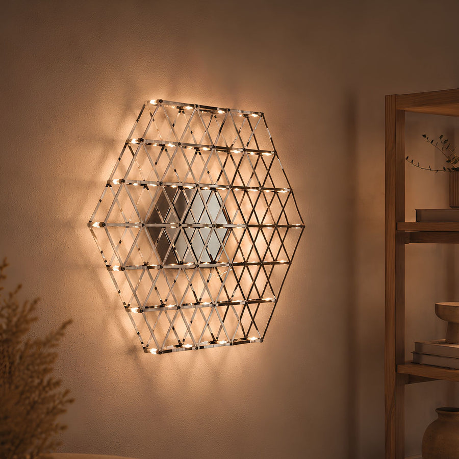 Applique et plafonnier LED Atom carrée à effet lumineux