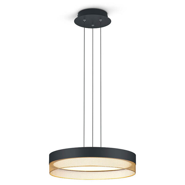 Suspension Mesh noire et dorée, Ø 45 cm
