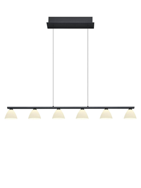 Suspension Mona 6 lumières noire