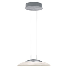 Suspension Findus nickel satiné, verre