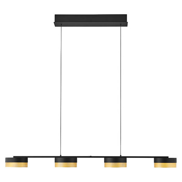 Suspension Mesh noire et dorée, L 110 cm