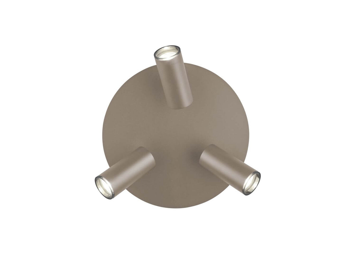 Plafonnier Polo 3 lumières taupe