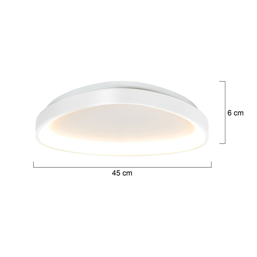 Plafonnier Lioras blanc, 45 cm