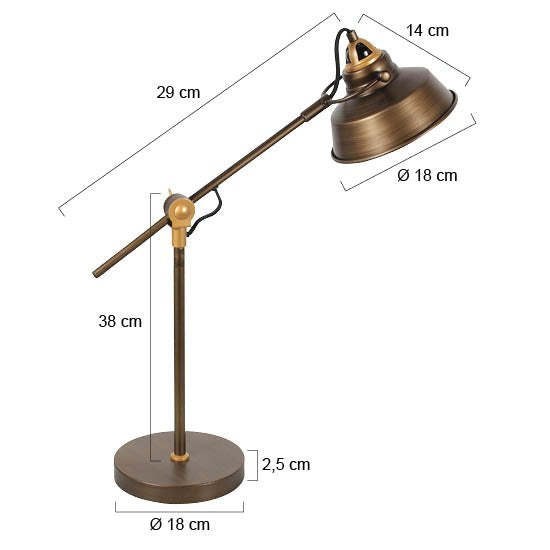 Lampe à poser Nove bronze
