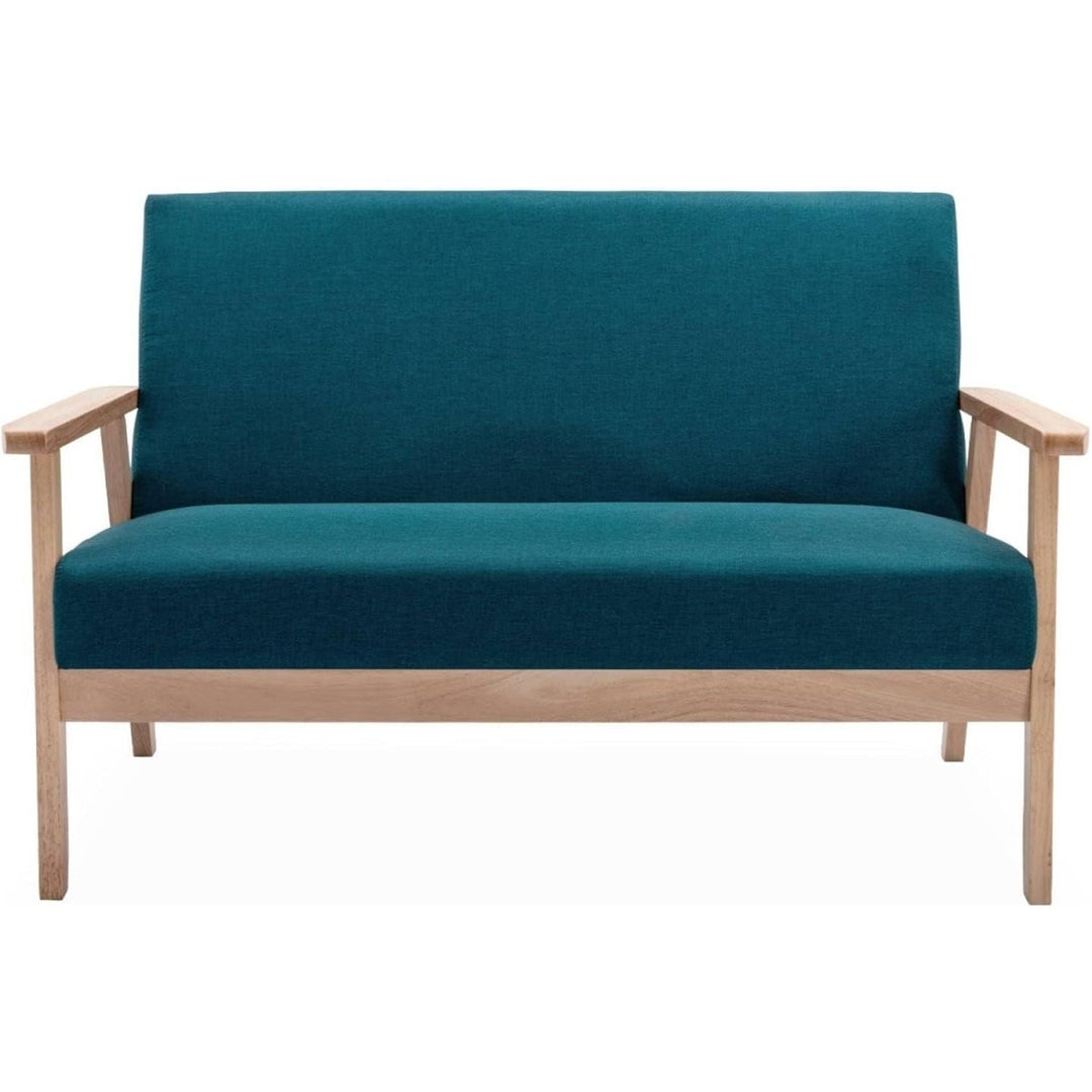 Banquette en Bois et Tissu Bleu | Oasis - Designix Banquette
