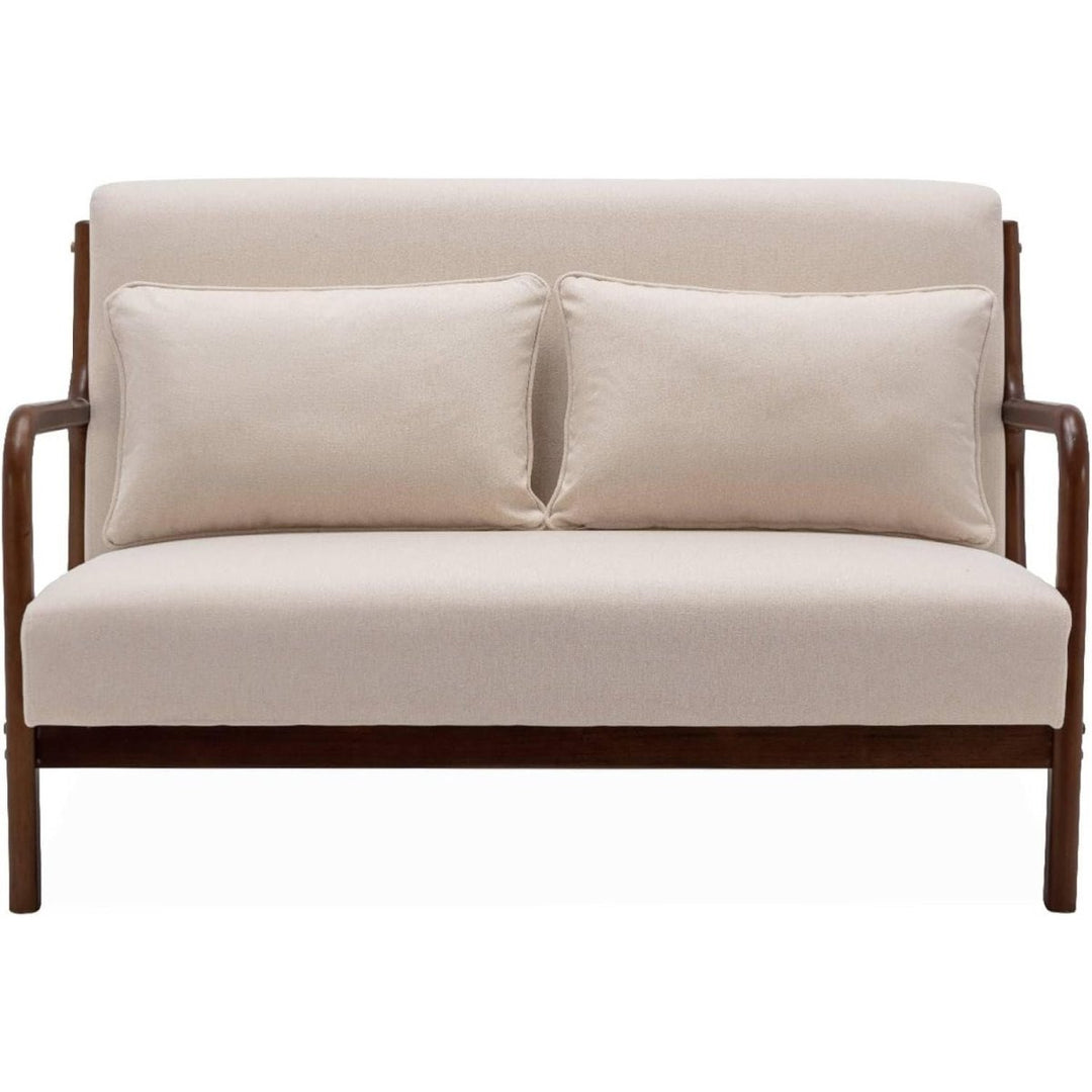 Banquette en Tissu Beige 2 Places | Hévéa - Designix Banquette