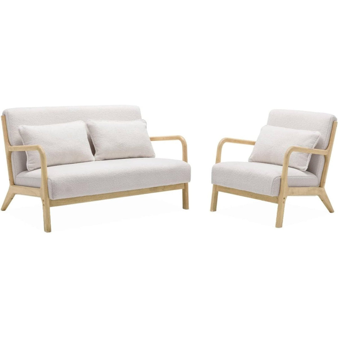 Banquette et Fauteuil Bois Bouclette | Confort Scandi - Designix Banquette