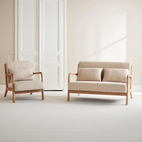 Banquette Fauteuil Bois Beige | Ivoire