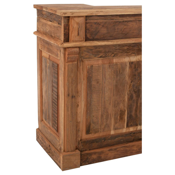 Bar Bois Recyclé Naturel à 2 Tiroirs | Sela - Designix Armoire