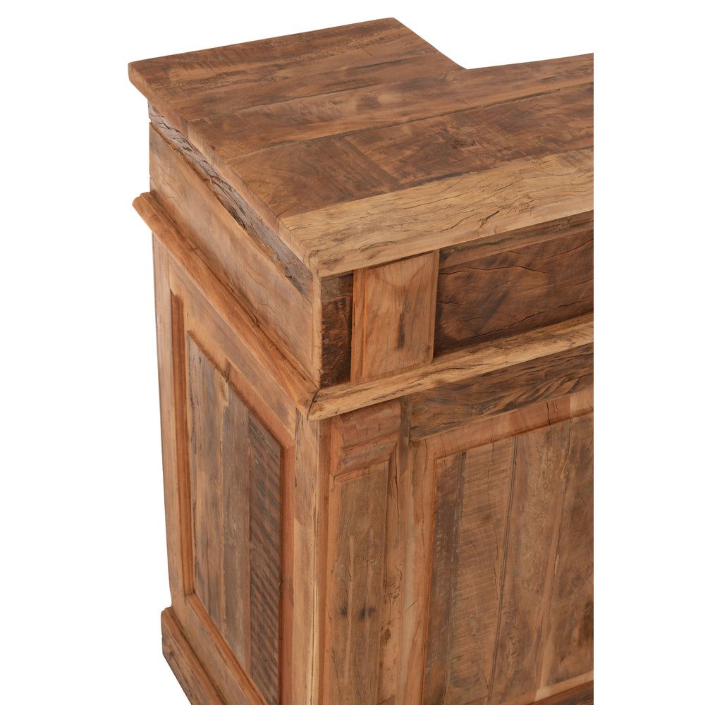 Bar Bois Recyclé Naturel à 2 Tiroirs | Sela - Designix Armoire