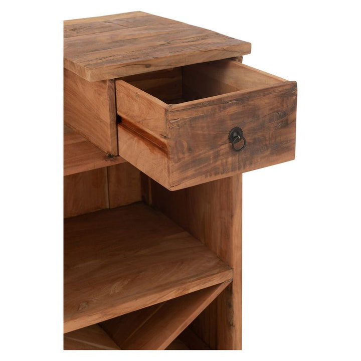 Bar Bois Recyclé Naturel à 2 Tiroirs | Sela - Designix Armoire