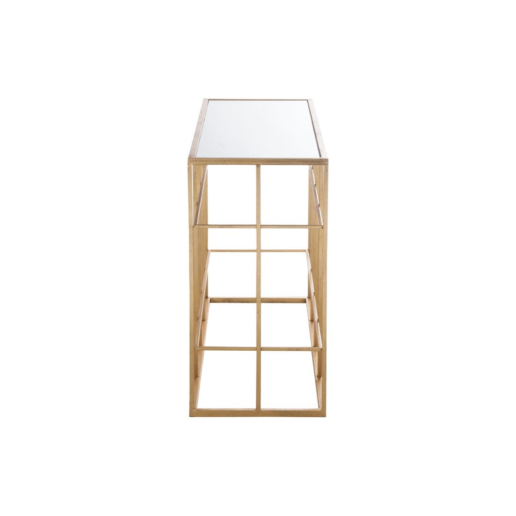 Barres Console Métal Verre Or | Qale - Designix Console