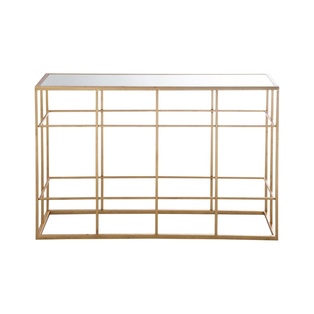 Barres Console Métal Verre Or | Qale - Designix Console