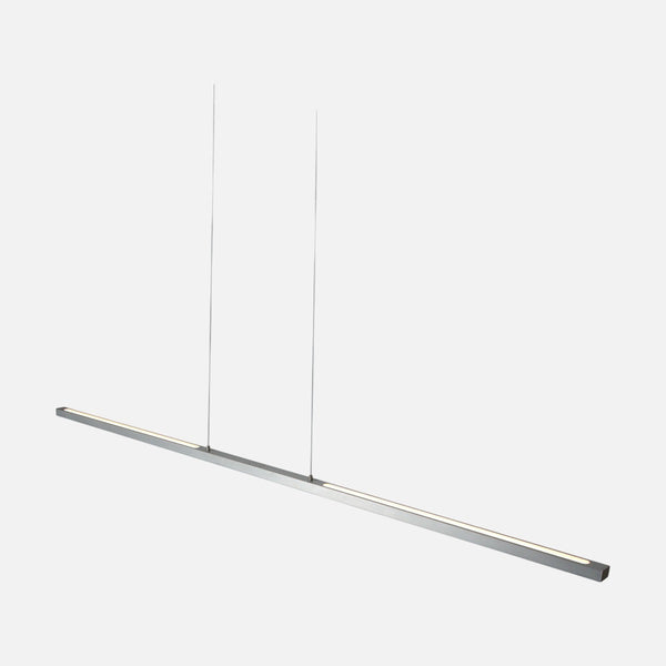Suspension linéaire led acier 150 cm, double éclairage haut et bas à variateur | Bande
