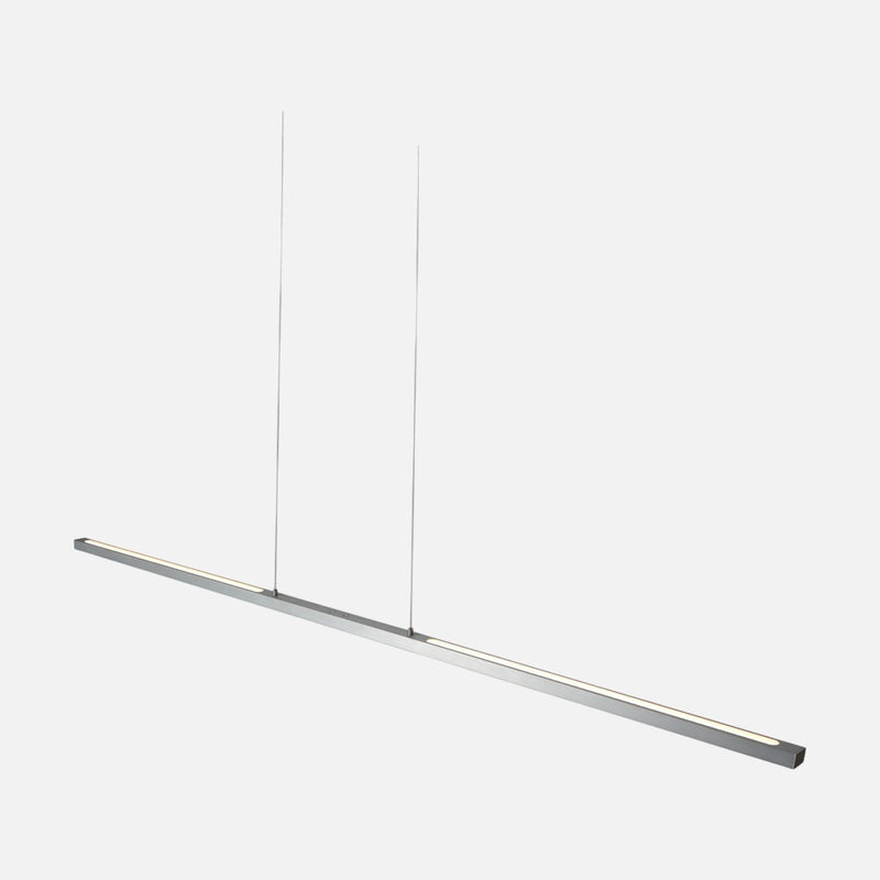 Suspension linéaire led acier 150 cm, double éclairage haut et bas à variateur | Bande