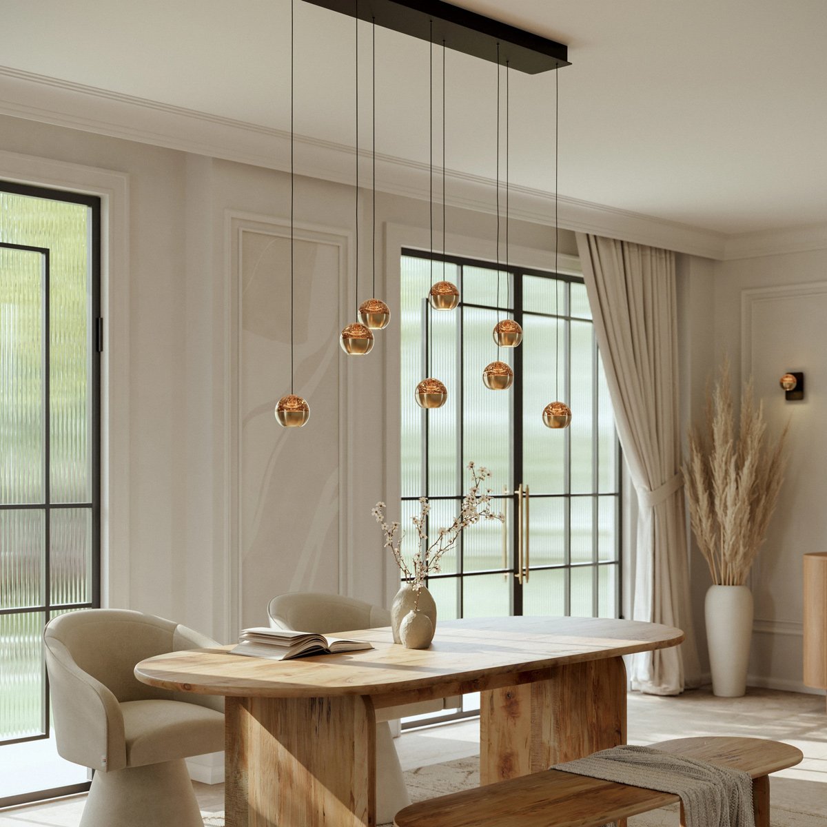 Suspension luminaire Belluno doré