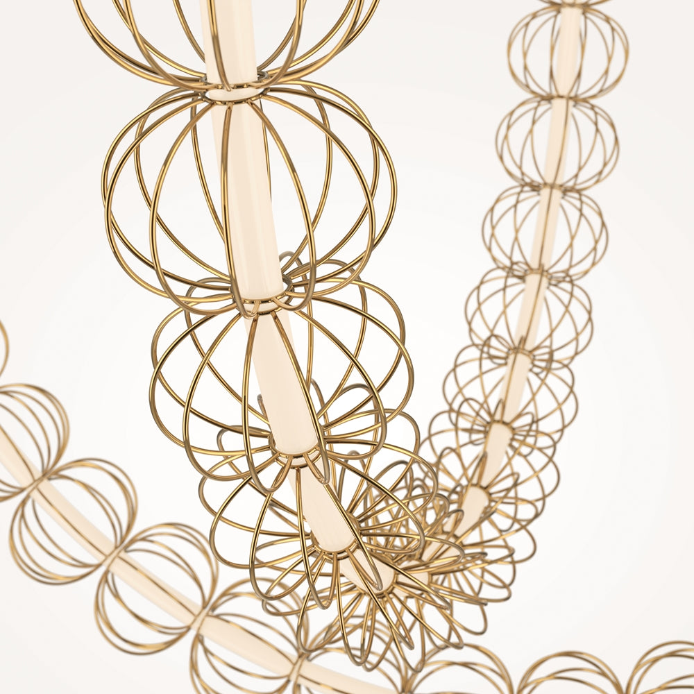 Golden Cage Suspension luminaire doré