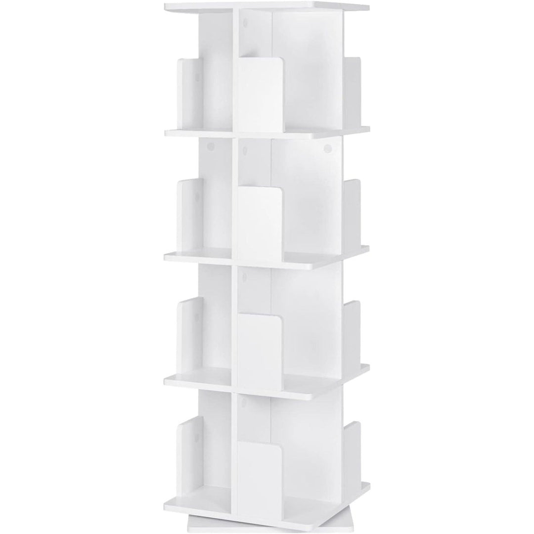 Bibliothèque Rotative MDF 4 Niveaux | Lagon - Designix Bibliothèque Blanc