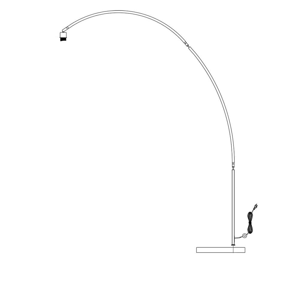 Lampe de sol Booglamp Solva 7977ST en acier. | Designix - - https://designix.fr
