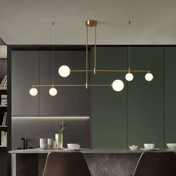 Boule Verre Cuivre Suspendue | Maso