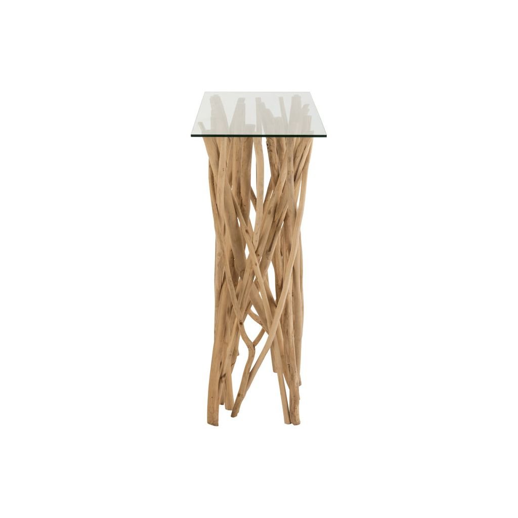 Branches Console Bois Teck Verre | Vela - Designix Console