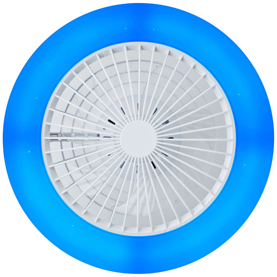 Ventilateur de plafond lumineux Salerno blanc