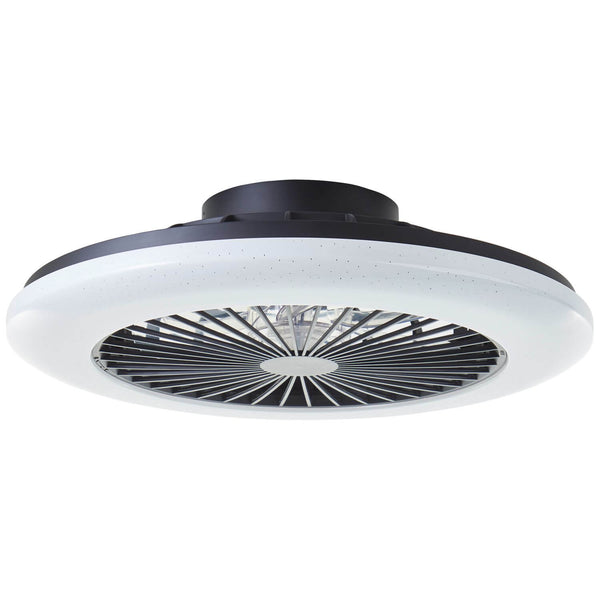 Ventilateur de plafond lumineux Salerno noir