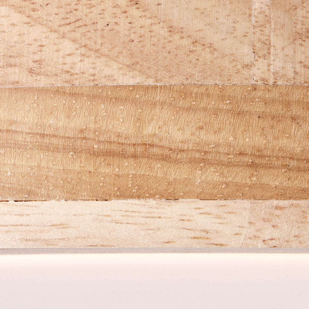 Plafonnier Slimline bois clair et blanc, Ø 34,5 cm