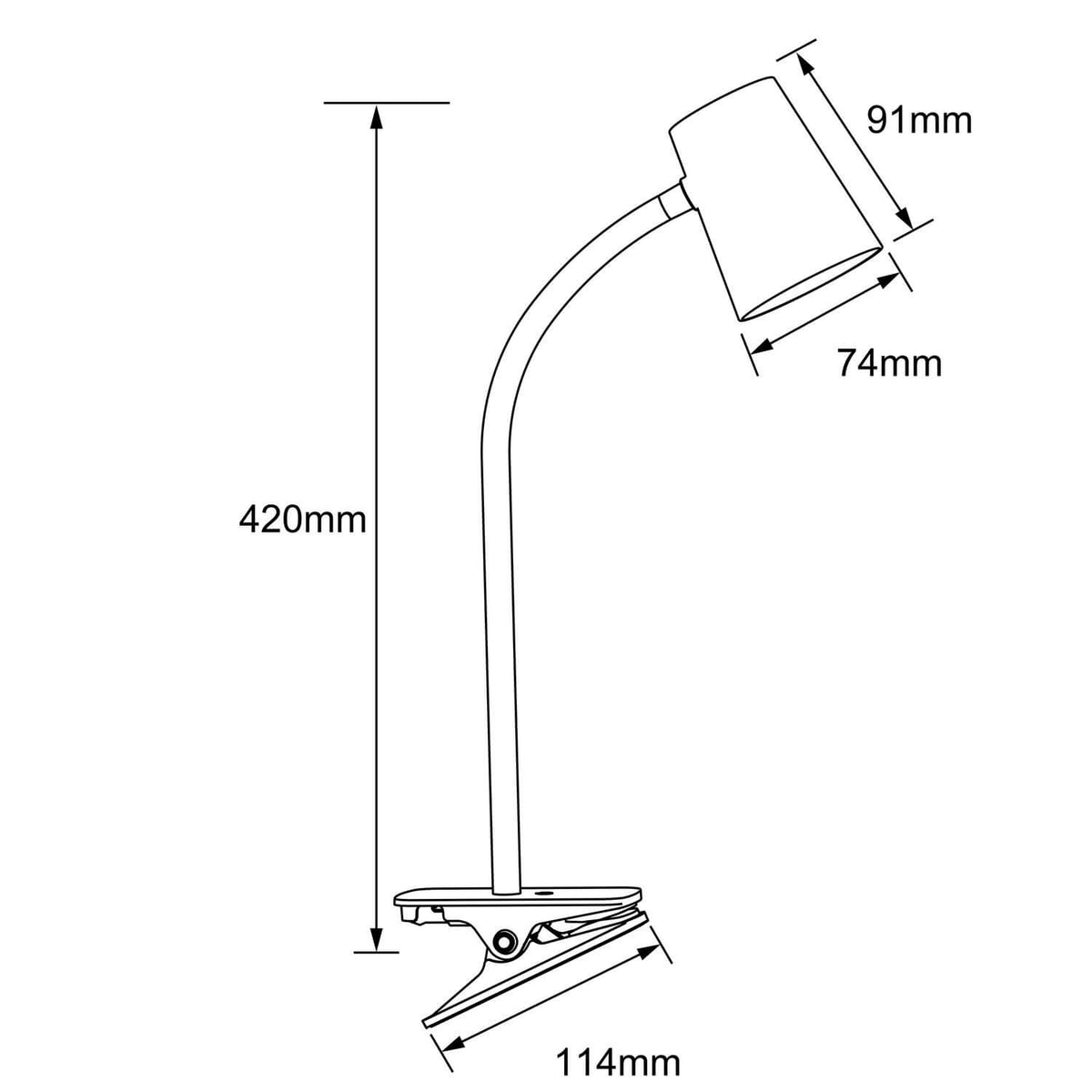 Lampe de bureau Adda blanche